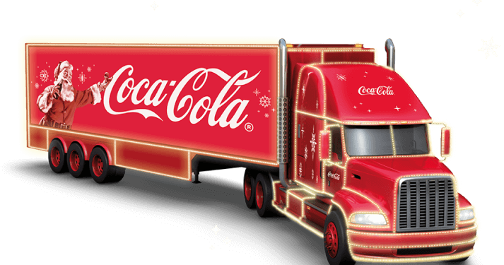 Caminhão da Coca-Cola com enfeite de natal poderá passar em Barra de São  Francisco – Repórter Net