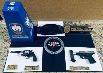 PM e PC faz operações e apreendem armas em Barra de São Francisco: Acusado de homicídio é preso