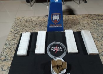 Força tática da PM do 11º Batalhão apreende drogas vinda de Vitória para Ecoporanga