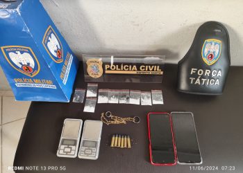 Operação integrada PC  e  PM aprende drogas e efetua prisão