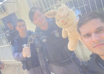 Força Tática do 11 Batalhão  apreende ursinho recheado com arma no Bairro da Colina