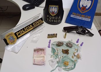 Durante operação policial drogas e arma são apreendidas em Mantenópolis
