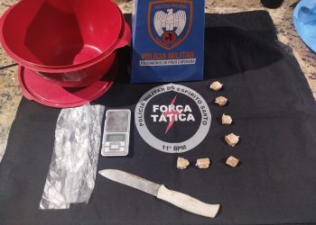 Apreensão de drogas no bairro da Colina