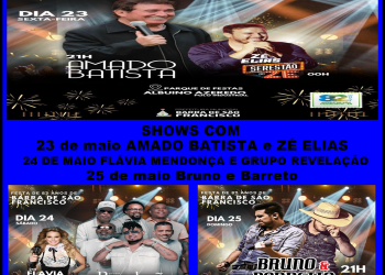 Barra de São Francisco comemora nos dias 23/24 e 25 de maio 82 anos