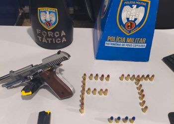 Homem é preso com arma de uso restrito durante festa em Águia Branca/ES