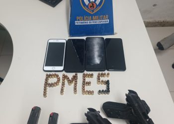 Armas e drogas apreendidos no bairro Colina em B.S Francisco
