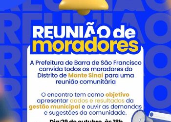 Prefeitura promove reunião comunitária em Vila Monte Sinai nesta quarta-feira