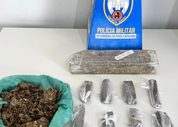 Suspeito foge e PM apreende grande quantidade de maconha em Barra de São Francisco