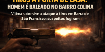 Tiros na porta de casa:Homem é alvejado com disparos no bairro Colina