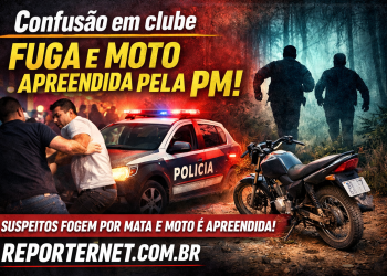 Confusão em clube termina com fuga e moto apreendida pela PM