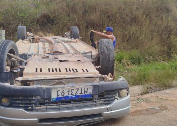 Capotamento na ES-080 termina sem feridos em Barra de São Francisco