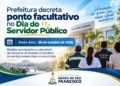 Prefeitura de Barra de São Francisco decreta ponto facultativo no dia 30 de outubro em homenagem ao Dia do Servidor Público